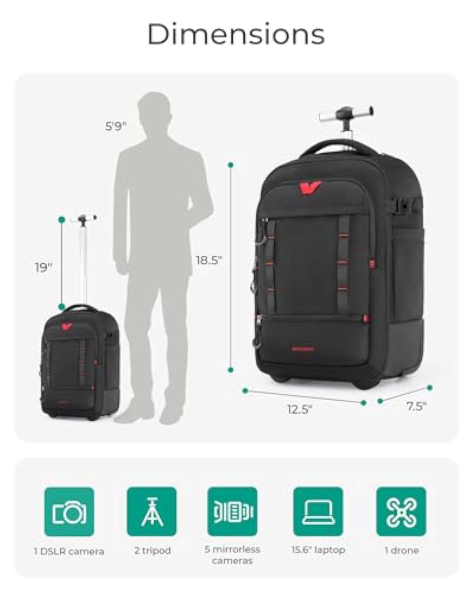 Trolley Camera Bags, Large Camera Backpack