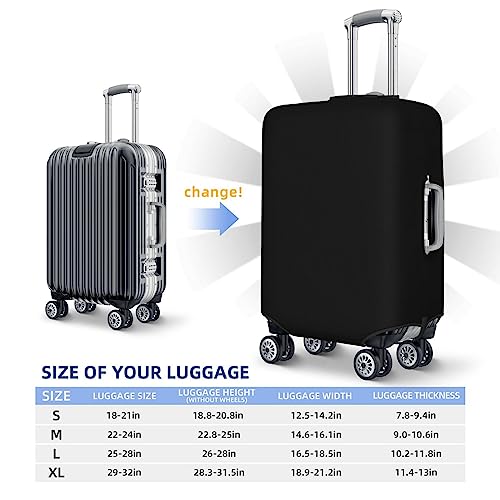 Black For Travel Luggage Cover Suitcase Protector Fits 18-32 Inch Travel Luggage Protector Elastic Luggage Anti-Scratch Suitcase Cover4