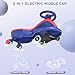 HOMMOW Electric Wiggle Car with Pedal, Rechargeable Battery,2 in 1 Swing Car, 2 Speed, Anti-Rollover, Flashing Wheels, for Ages 3 and Up (RED)