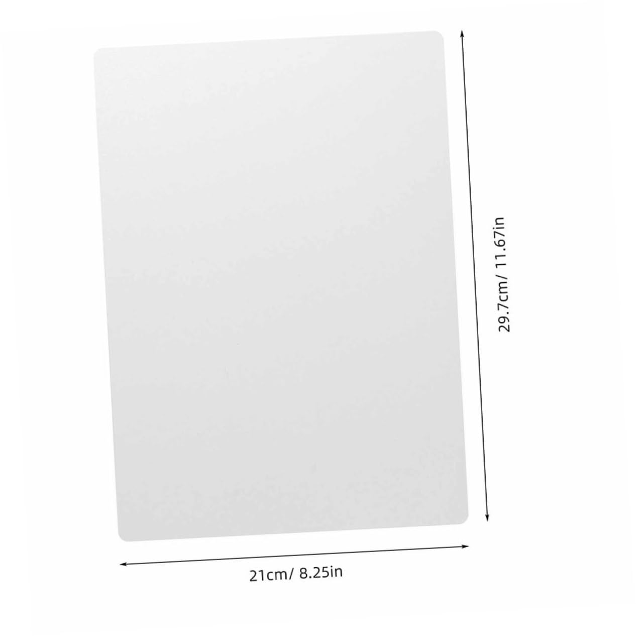Láminas de Plástico Transparente A4 0, 4mm, Acabado Mate, 80 Piezas