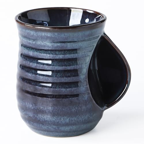 Mug grande de cerámica 21oz para café y té azul verde miniatura 1