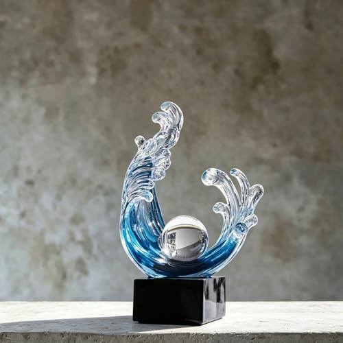 Estatua de Arte Abstracto Azul AWNR Decorativa miniatura 4