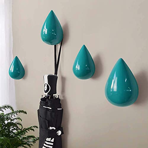 AYGCI 2 Piezas Creativo Gancho de Ropa de Gota de Agua, Impermeable Ganchos de Pared Multifuncionales Ganchos para Toallas Percheros Dormitorio Sala de Estar Pasillo Baño Cocina Decoración