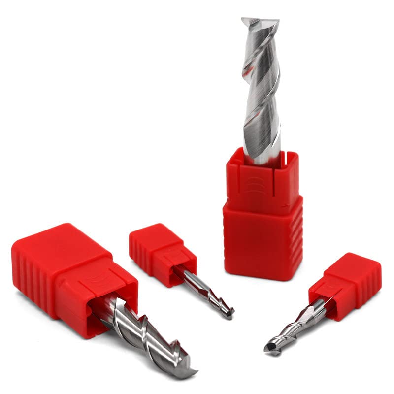 1pc 2 Blade HRC60 Diameter 1MM-12MM Standard Endmills Aluminum Milling Cutter Tungsten Steel CNC Machine End Mills For Aluminum - (Dimensions: 4x4Dx50)