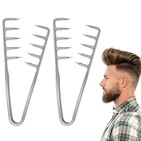 Texture Comb, 2 pcs Parting Wide Tooth Styling Comb, Roots Volume Tool, Men Pompadour Hairstyling Combs, Bangs Seam Grooming Accessory for Woman, for Barber Hairdressing Hair Pick Combs
