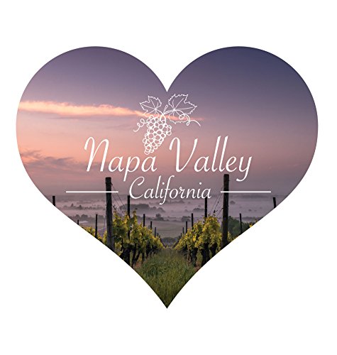 Napa Valley California Souvenir Wine Country Sonoma Grapes Heart Magnet