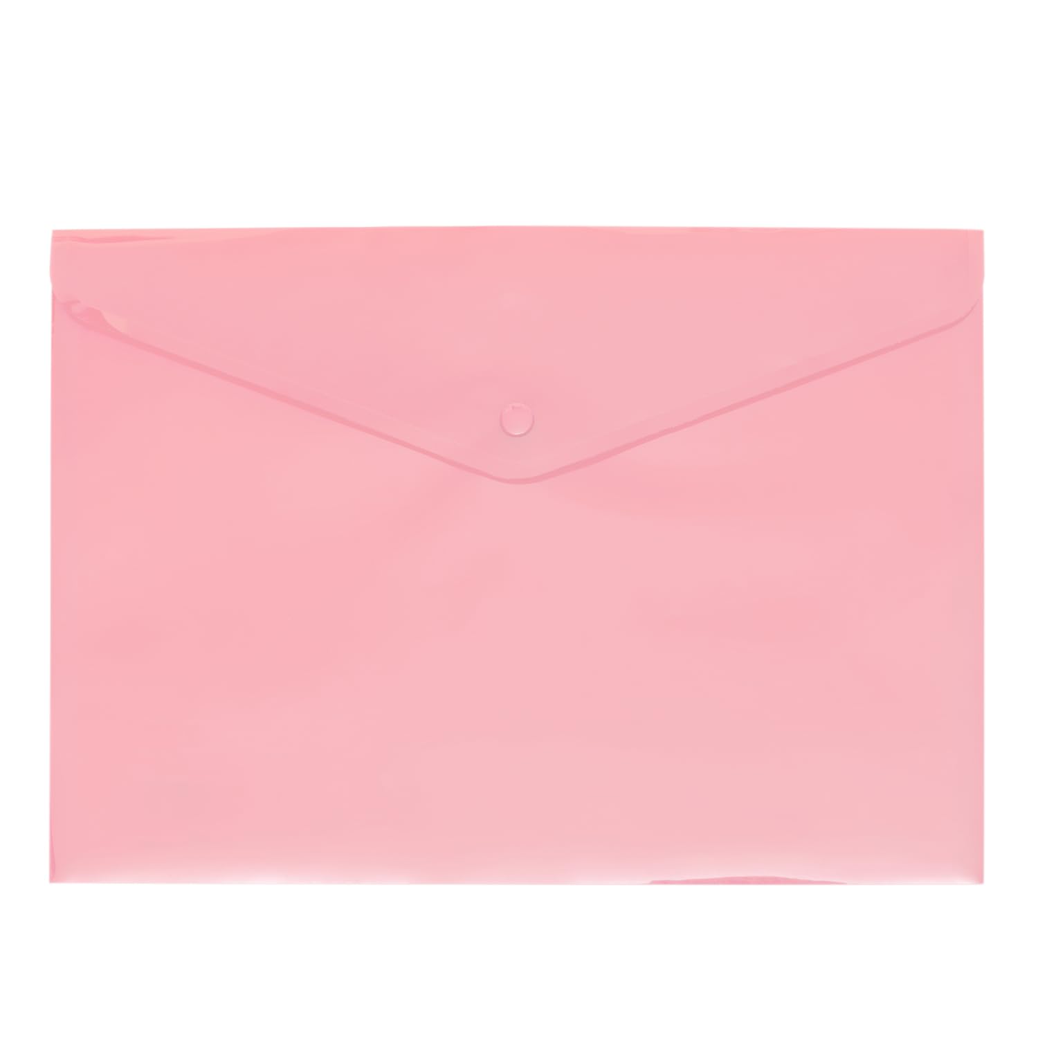 Grafoplas | Plastic Envelope with Ecoplás Click Closure | Room Size | Translucent Soft Pink | 17.5 x 24.5 cm | Polypropylene | Perfect for Protecting School, Home or Office Documents