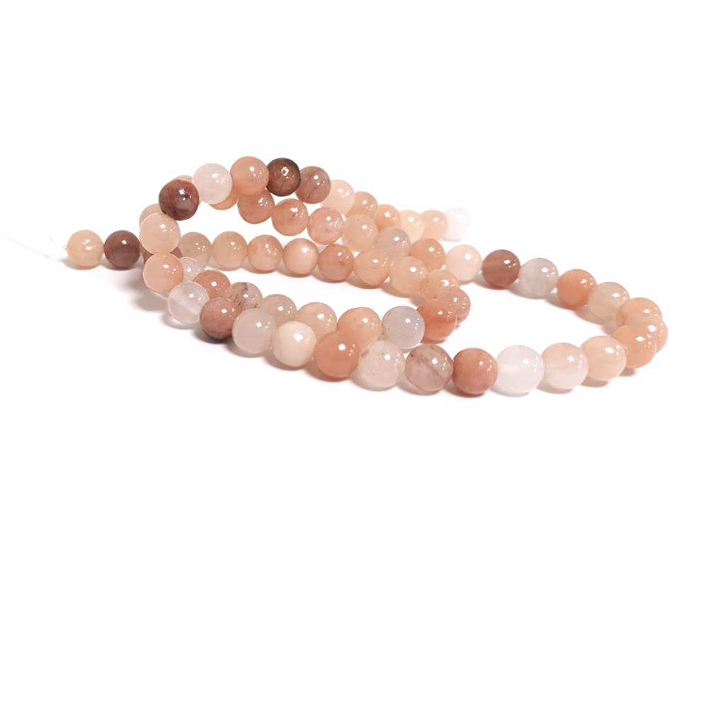 Peach Aventurine Beads Plain Round 6mm Strand of 57+