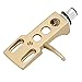CUIFATI Phonograph Cartridge Holder, Stylus Holder Aluminium Alloy Record Phonograph Cartridge Holder with 4 Connection Wires, Record Player Needle(Gold)