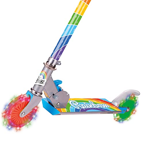 Ozbozz Rainbow Foldalbe Scooter - Light UP Wheels - Ages 5 and up