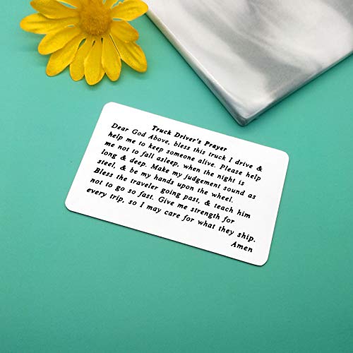 Father's Day Gift Engraved Wallet Card Inserts Long Distance Relationship Gift for Trucker Couple Gifts for Truck Drivers Dad Husband Boyfriend Metal Wallet Insert Card Anniversary Birthday Gift - Image 3