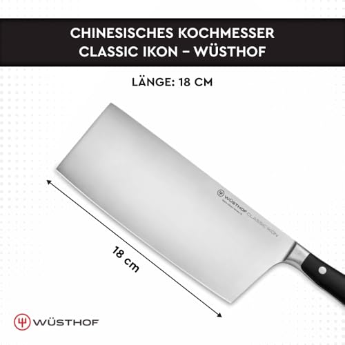 Foto von WÜSTHOF Classic Ikon Chinesisches Kochmesser 18 cm, Schwarz