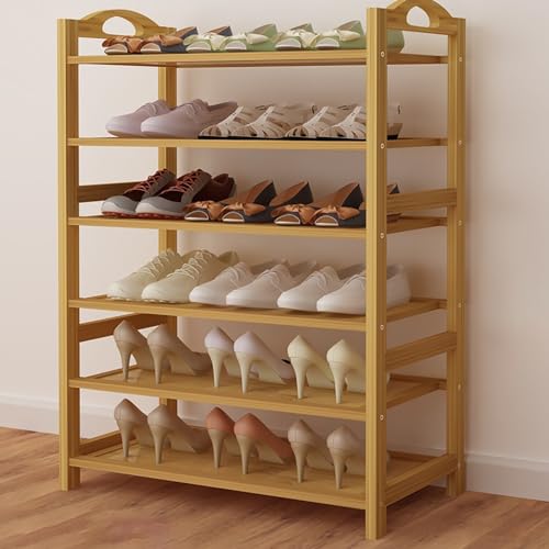 Étagère à chaussures étroite peu encombrante - Rangement intérieur bois