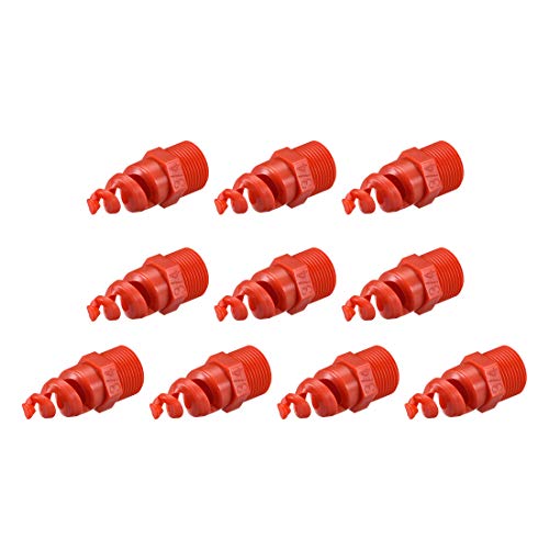 Image of uxcell Spiral Cone Atomization Nozzle, 3 /4BSPF PP Sprinkler, 10 Pcs