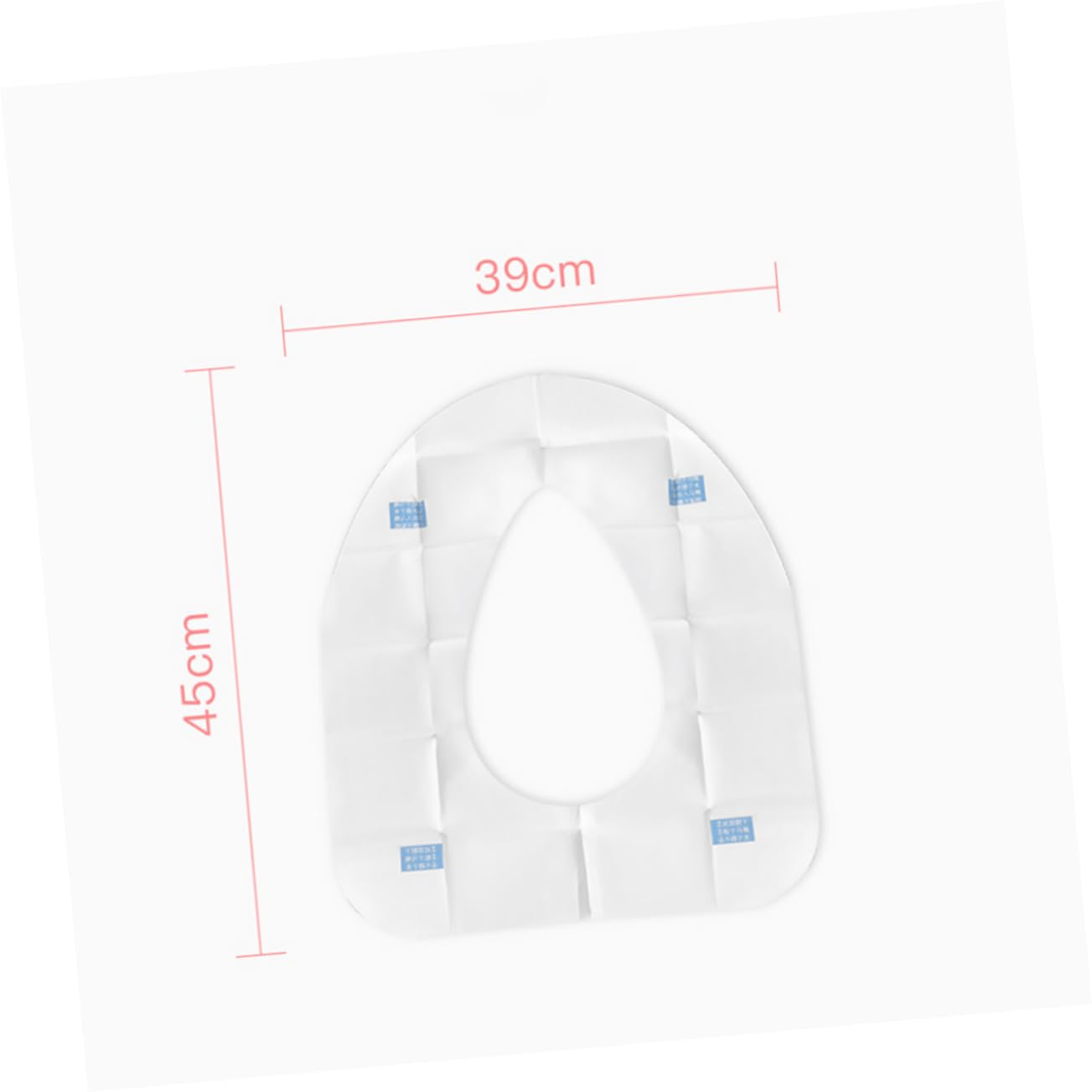 KICHOUSE 10 Pack Disposable Toilet Seat Ring Cushion Mat for Pregnant Women Travel Use Waterproof Odorless Home Hotel
