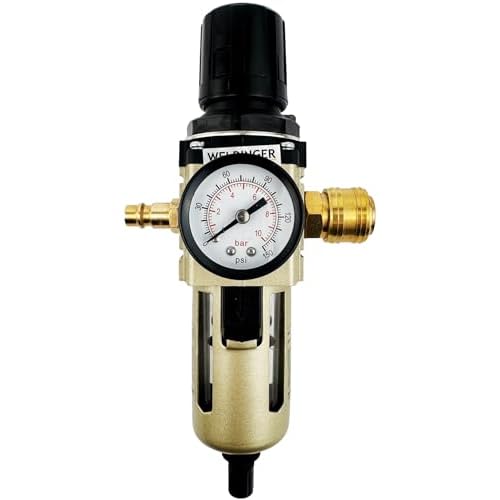 WELDINGER Druckluft-Wartungseinheit 1/4" mit Wasserabscheider + Schnellkupplungen