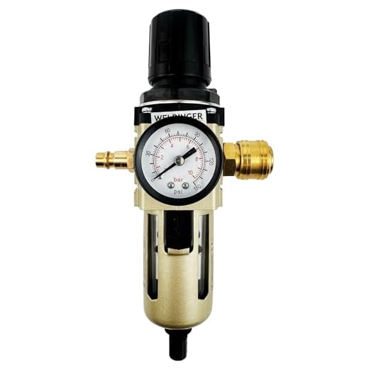 WELDINGER Druckluft-Wartungseinheit 1/4" mit Wasserabscheider + Schnellkupplungen
