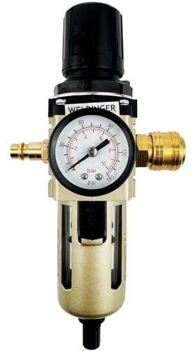 WELDINGER Druckluft-Wartungseinheit 1/4' mit Wasserabscheider + Schnellkupplungen