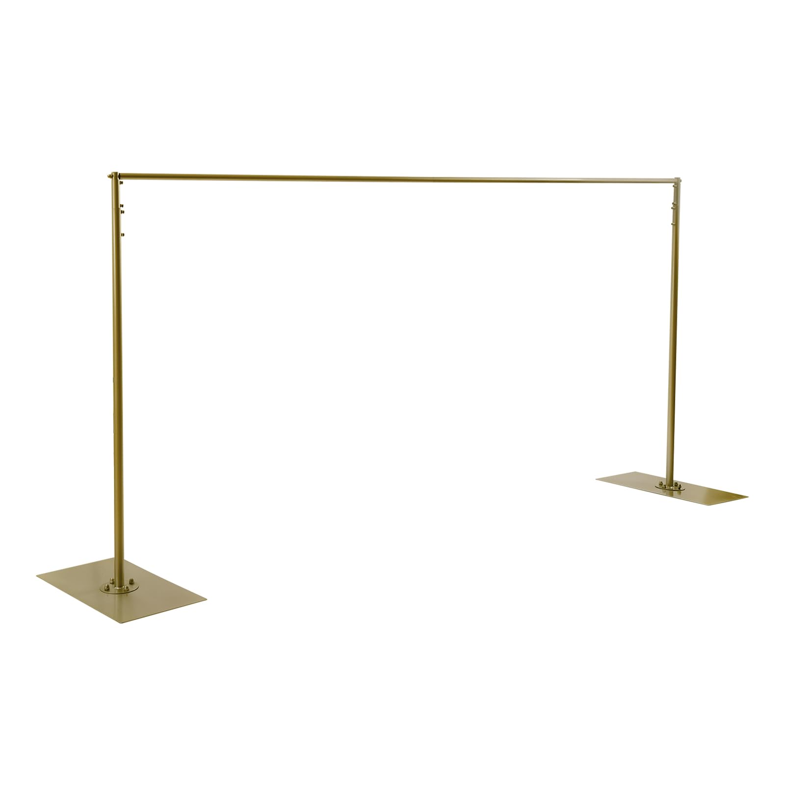 Zivisamt 10ft x 20ft Professional Backdrop Stand Pipe Kit,Gold Heavy Duty Background Curtain Frame Telescopic With Base For Wedding Party Photography Trade Show Display Decoration