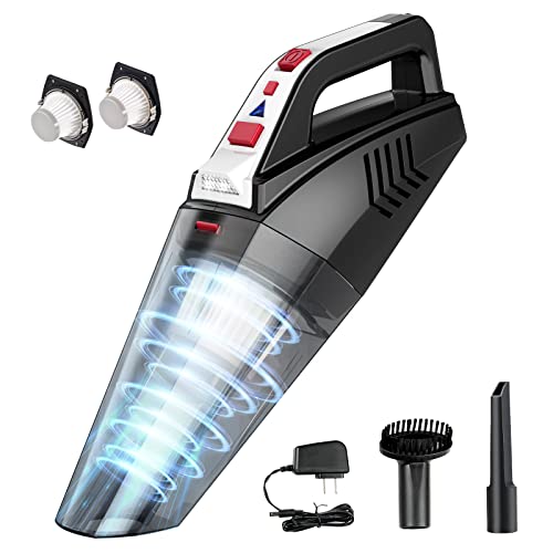 Aspiradores De Mano WELIKERA Aspirador de Mano-Aspiradora de Mano Sin Cable-Aspirador de Coche-9KPA Aspirador Potente succión Mini Aspirador...