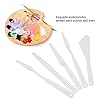 FTVOGUE 5 Pcs Plastic Palette Scraper Painting Aids Cutters Oil Drawing Supplies Mixing Tools for Art Crafts - Image 8