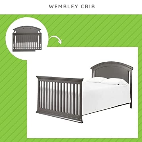 Image of Full-Size Conversion Kit Bed Rails for Namesake, Formerly Million Dollar Baby Convertible Cribs - Solid Wood Rail - Toddler Bed Rail - Nursery & Baby Furniture (Model #M4799 /M5789, Slate)