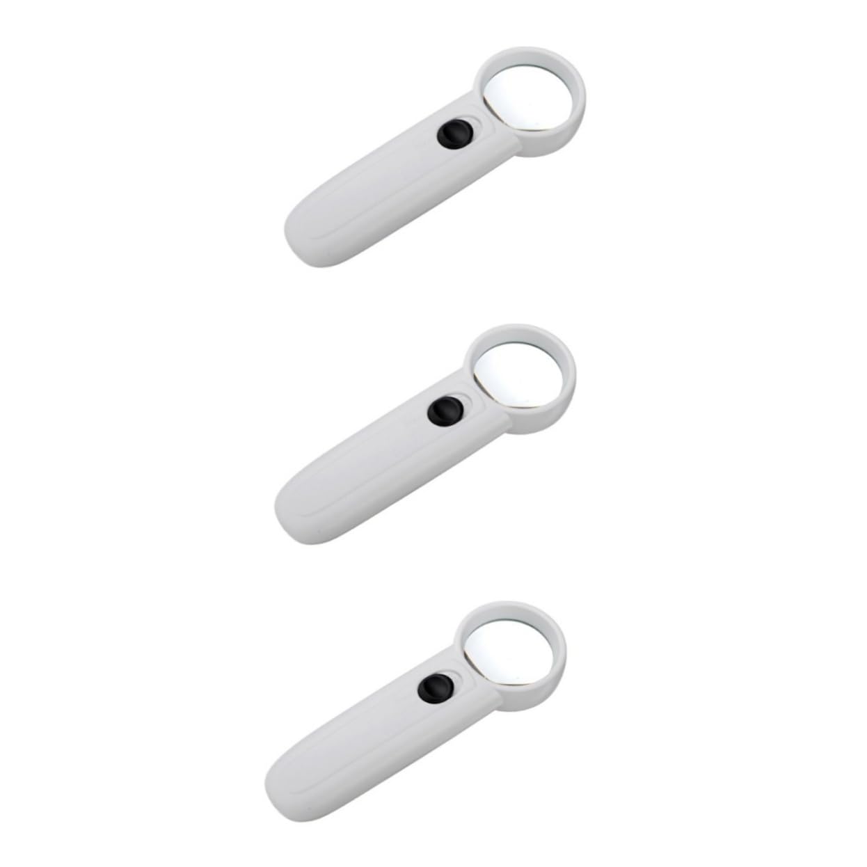 IWOWHERO 3pcs 15x Magnifying Loupe Led Light Compact Glasses for Maps Books Jewelry Stamps