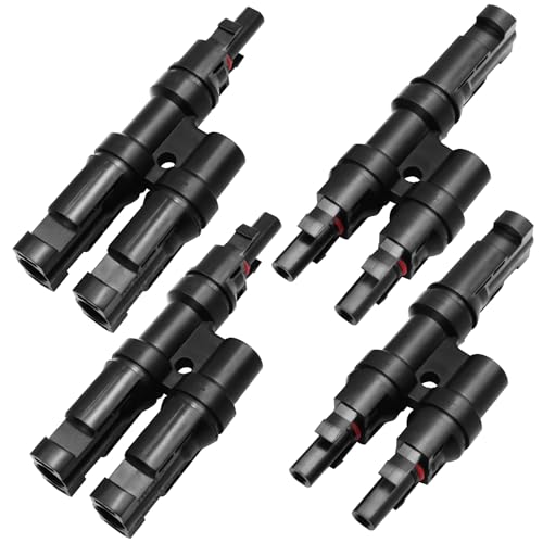 WYYFXY Solar Y Stecker Set: 2-Fach Abzweigbuchsen Y-Stecker Solarstecker 1000V/50A Männlich/Weiblich IP67 Y Stecker Solar 6mm für Parallelschaltung (2 Paar)