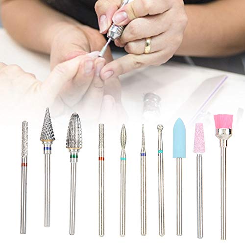 Set de 10 piezas de puntas para taladro de uñas miniatura 1