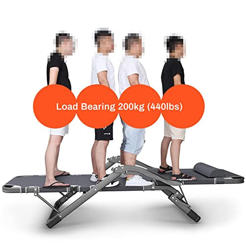 Chaise longue Zero Gravity de camping durable avec support de poids et structure inclinable - 5