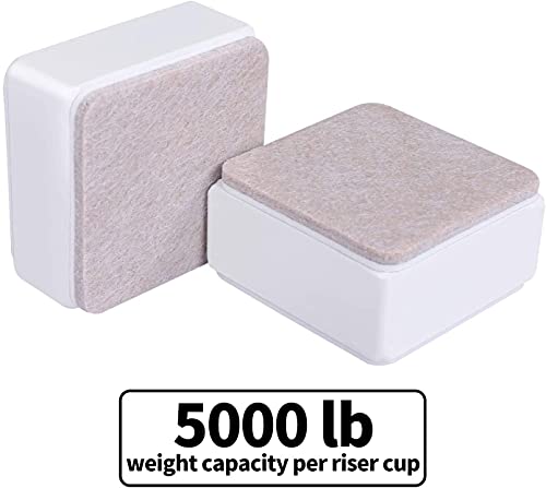 Risers de lit en acier carbone 20000 lb supports auto-adhésifs