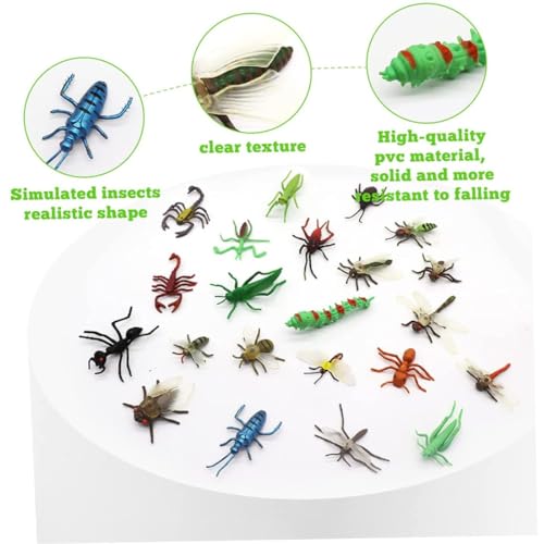 Realistic Insects Toys for Kids Set,Plastic Bugs and Insect Figures Toys,Bugs Toys Big for Children Education,Halloween Toys and Birthday Gifts Party Favors Assorted Assorted 22PCS