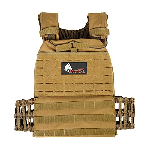 WOLF TACTICAL Adjustable Weighted Vest â€“ WODs, Strength and Endurance Training, Fitness Workouts, Running