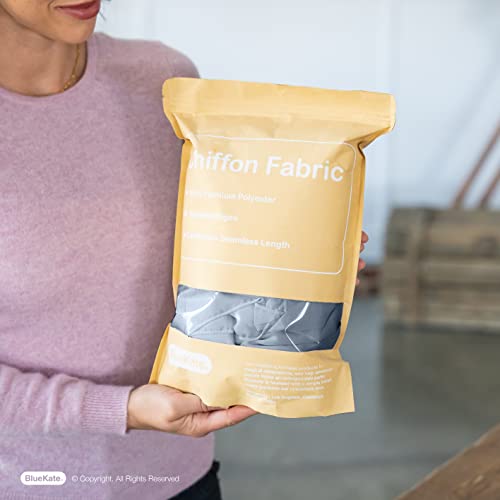 Bluekate Chiffon Fabric. 10 Yard Continuous Sheer Fabric. Voile Fabric Dusty Blue Table Runner, Chiffon Table Runner, Gauze Wedding Table Runner, Wedding Arch Draping Fabric, Chiffon Scarf Or Blouses #TOP6