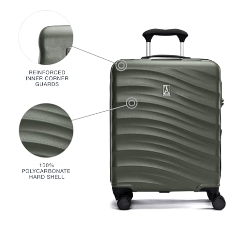 Image of Travelpro Maxlite Air V2 Hardside Expandable Carry on Luggage, 8 Spinner Wheels, Lightweight Hard Shell Suitcase, TSA lock, Slate Green, International Carry On 18-Inch
