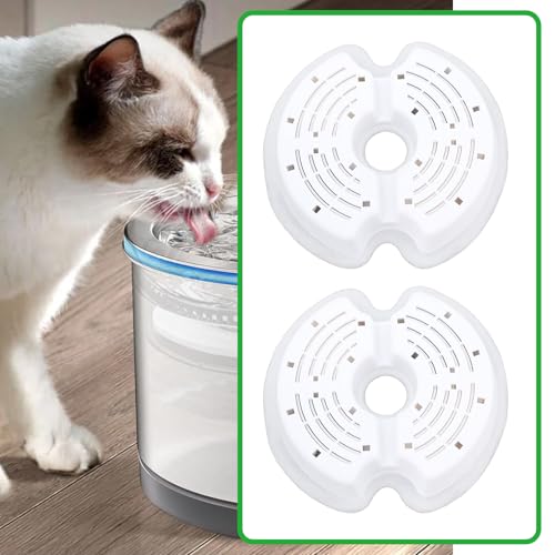 ECSiNG 4 Stück Ersatzfilter für Trinkbrunnen für 2,5 L/84 Oz Edelstahl-Trinkbrunnenfilter 4,05 x 3,9 Zoll
