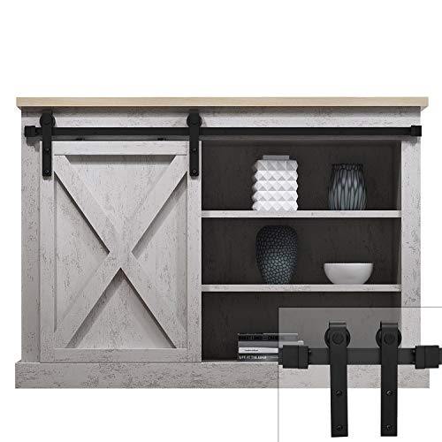 EaseLife 3.3 FT Super Mini Cabinet Sliding Barn Door Hardware Track Kit,Easy Install,Slide
