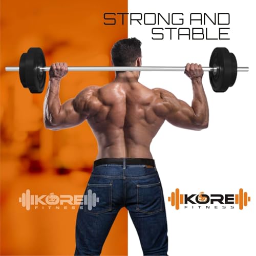 Image of Kore PVC 10 Kg Home Gym Set with One 3 Ft Straight Rod and One Pair Dumbbell Rods, Multicolour