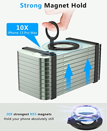 Engmolphy Phone Ring Holder With Magsafe, 360° Rotation Grip Finger Kickstand【Remove It To Wireless Charge】 Compatible With Iphone 14 Pro/Max/Plus, 13 12Pro/Max/Mini #TOP6