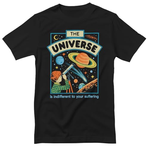 T-shirt Steven Rhodes The Universe pour Homme Noir Medium : l'esprit vintage décalé