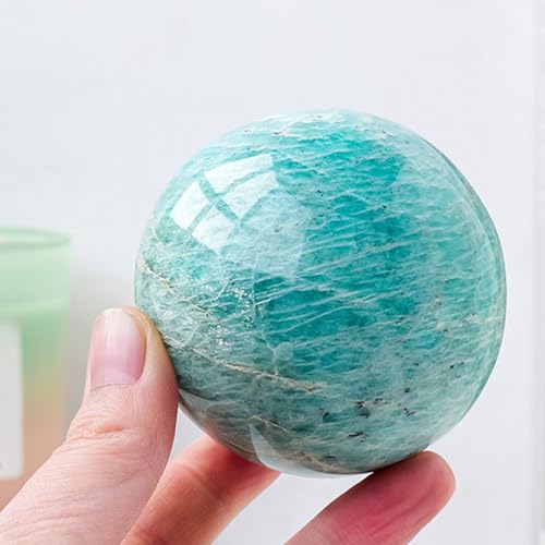 Esfera de cristal natural de 75-80mm con soporte de madera para yoga y decoracion 7