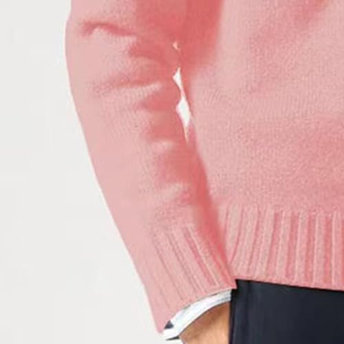 Men's Mock Neck Knit Pullover Soft Casual Slim Fit Knits Sweaters Quarter Zip Solid Male Knitted Sweater4