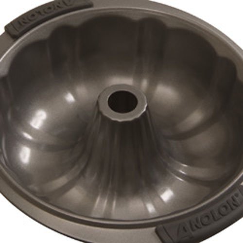 Anolon Advanced Nonstick Fluted Mold Baking Pan With Silicone Grips/ Nonstick Fluted Mold Cake Pan With Silicone Grips, Round - 9.5 Inch, Gray #TOP6