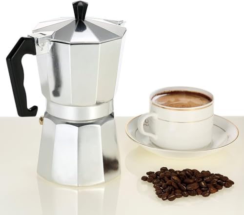 THW Aluminium Italian Espresso Coffee Maker/Filter Coffee Maker Percolator for 6 Cups of Coffee- Moka Pot, 300 ML