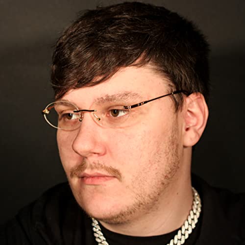 Street Knitted Oval Clear Tint Gold Frame Lens Retro Rimless Round Vintage Men's Hip Hop Glasses3