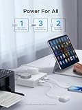 UGREEN Extension Lead with 4 USB Slots, 2 Way 2990W Max Multiple Plug with 1.5m Extension Cable, Compatible with iPhone 17/16/15/14, iPad Pro/Mini, Suitable for Home/Office, White - Image 2
