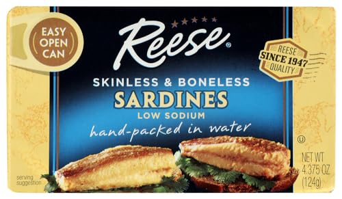 Reese Sardines - Skinless and Boneless - Portuguese - in Water - 4.37 oz - Case of 10