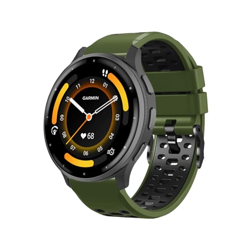 [RosMank] 22mm �o���h Garmin Venu 4 45mm/Venu 3 45mm/Venu 2/Vivoactive 4/Active �Ή��A�K�[�~�� Garmin Forerunner 570 47mm/Forerunner 265/2