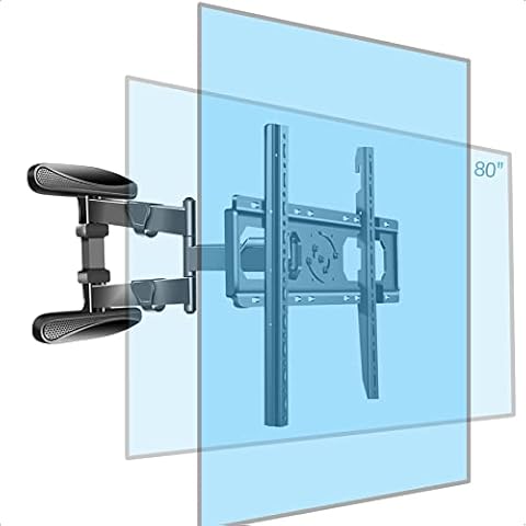 HILLPORT TV Wall Mount Supports 40-80" Full Motion Vertical TV Mount Bracket, Rotate Swivel Tilt Corner Articulating TV Mount, max VESA 600×500mm up to 110lbs DY4080 Cover