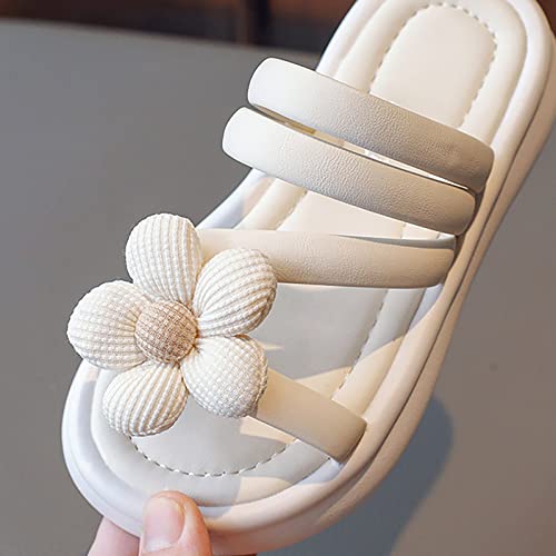 Summer Outdoor Slippers for Little Girls Flowers Decorated Open Toe Sandals Beach Shoes Soft Bottom Casual Shoes2